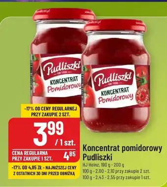 Polomarket Koncentrat pomidorowy Pudliszki 190-200 g oferta