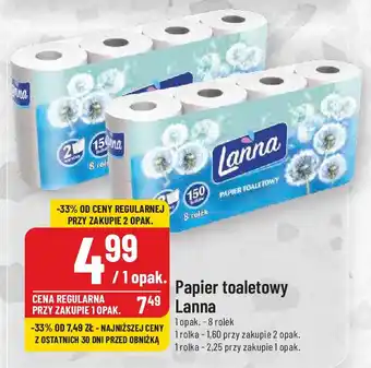 Polomarket Papier toaletowy Lanna 8 rolek oferta