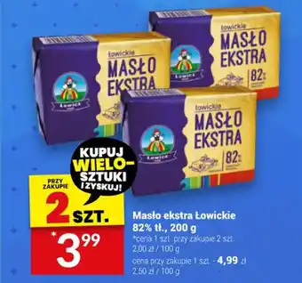 Twój Market Masło ekstra Łowickie 82% tł., 200 g oferta
