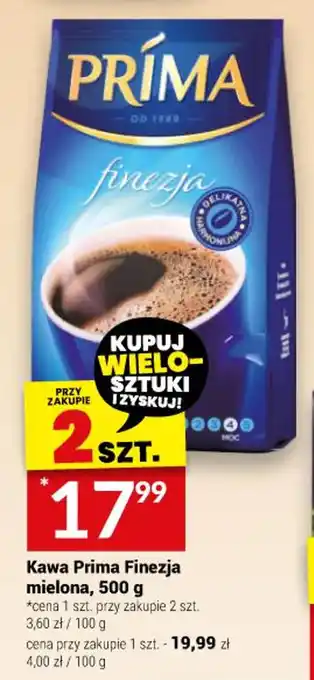 Twój Market Kawa Prima Finezja mielona 500 g oferta