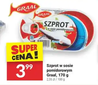 Twój Market Szprot w sosie pomidorowym Graal 170 g oferta