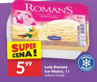 Twój Market Lody Romans Ice Mastry 1l oferta