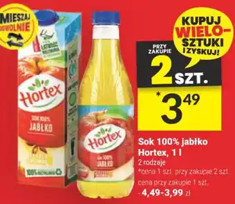 Twój Market Sok 100% jabłko Hortex 1l oferta