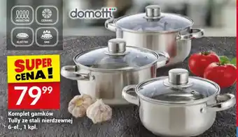 Twój Market domotti Komplet garnków Tully ze stali nierdzewnej 6-el. oferta