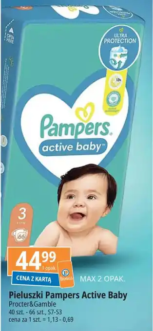 E.Leclerc Pieluszki Pampers Active Baby Procter&Gamble 40-66szt. oferta