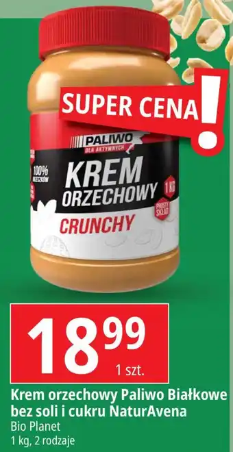 E.Leclerc Krem orzechowy Paliwo Białkowe bez soli i cukru NaturAvena Bio Planet 1kg oferta