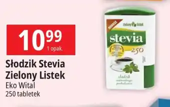 E.Leclerc Słodzik Stevia Zielony Listek Eko Wital 250 tabletek oferta