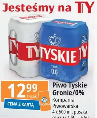 E.Leclerc Piwo Tyskie Gronie/0% Kompania Piwowarska 4 x 500ml oferta
