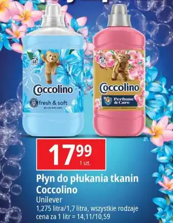 E.Leclerc Płyn do płukania tkanin Coccolino Unilever 1,275/1,7l oferta