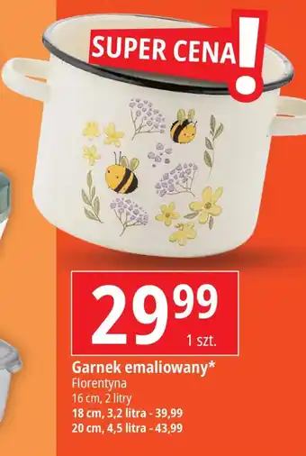 E.Leclerc Garnek emaliowany Florentyna 16 cm, 2l oferta