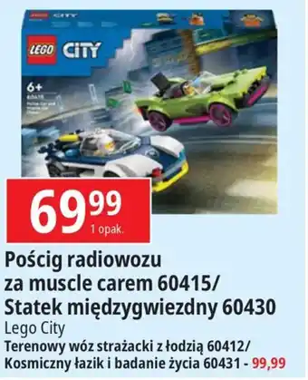 E.Leclerc Pościg radiowozu za muscle carem 60415/ Statek międzygwiezdny 60430 Lego City oferta