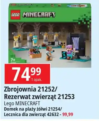 E.Leclerc Zbrojownia 21252/Rezerwat zwierząt 21253 Lego MINECRAFT oferta