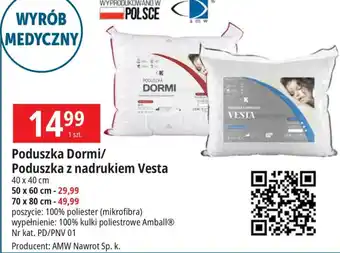 E.Leclerc Poduszka Dormi/Poduszka z nadrukiem Vesta 40x40cm oferta