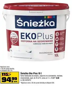 OBI Farba lateksowa Śnieżka oferta