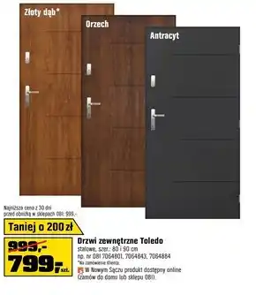 OBI Drzwi zewnętrzne Orzech oferta