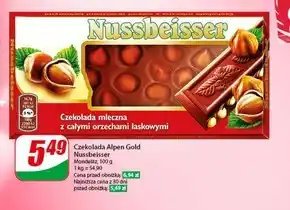 Dino Nussbeisser Czekolada mleczna z całymi orzechami laskowymi 100 g oferta