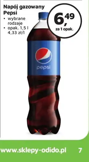 Odido Pepsi Max Napój gazowany 1,5 l oferta