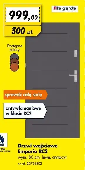 Bricoman Drzwi wejściowe La Garda oferta