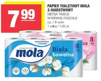 Spar PAPIER TOALETOWY MOLA 2 WARSTWOWY METSA TISSUE 8 rolek oferta
