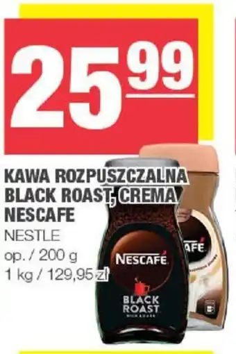 Spar KAWA ROZPUSZCZALNA BLACK ROAST CREMA NESCAFE NESTLE 200g oferta