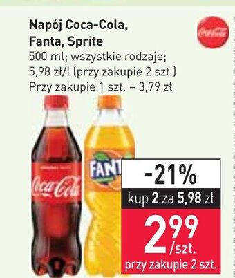 Stokrotka Napój Coca-Cola, Fanta, Sprite 500ml oferta