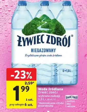 Intermarche Woda źródlana 1,5 l oferta