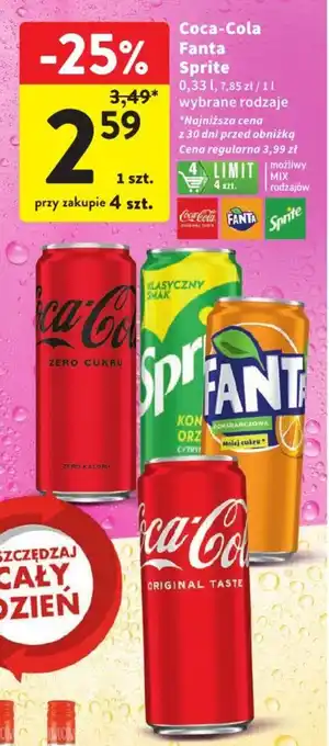 Intermarche Coca-Cola /Fanta /Sprite 0,33 l oferta