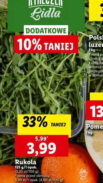 Lidl Rukola 125 g oferta