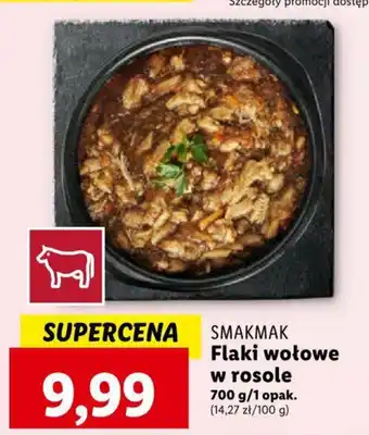Lidl SMAKMAK Flaki wołowe w rosole 700 g oferta