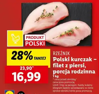 Lidl RZEŹNIK Polski kurczak filet z piersi 1kg oferta