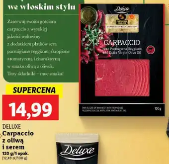 Lidl DELUXE Carpaccio z oliwą i serem 120 g oferta