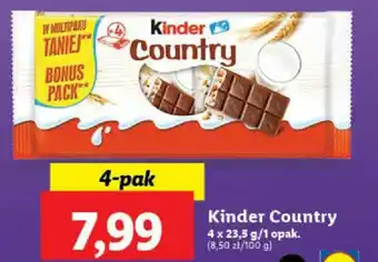 Lidl Kinder Country 4x23,5g oferta