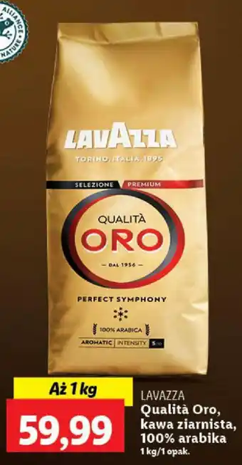 Lidl LAVAZZA Qualità Oro kawa ziarnista 100% arabika 1 kg oferta