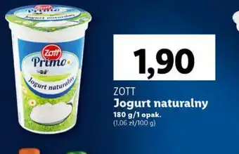 Lidl ZOTT Jogurt naturalny 180g oferta