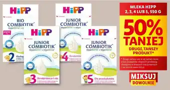 Lidl MLEKA HIPP 2 3 4 LUB 5 550 G oferta