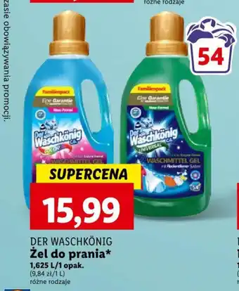 Lidl DER WASCHKÖNIG Żel do prania 1,625l oferta