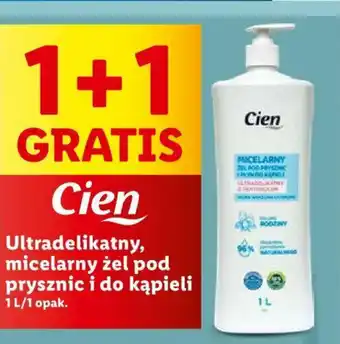 Lidl Cien Ultradelikatny micelarny żel pod prysznic i do kąpieli oferta