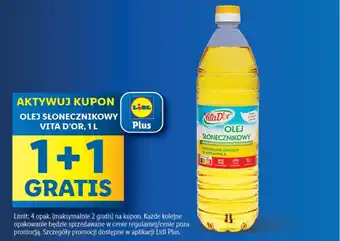 Lidl OLEJ SŁONECZNIKOWY VITA D'OR, 1 L oferta