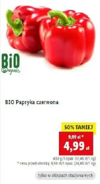 Lidl BIO Papryka czerwona oferta