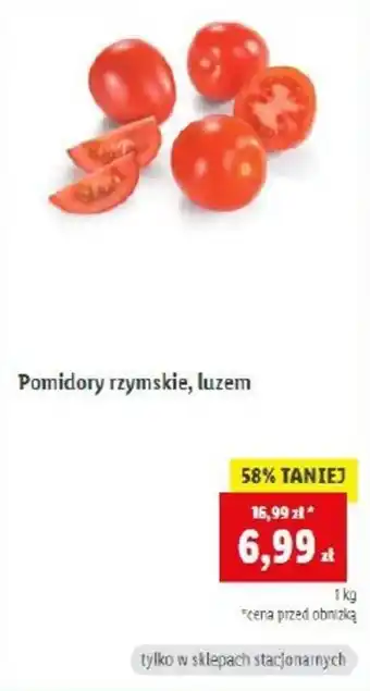 Lidl Pomidory rzymskie, luzem 1 kg oferta