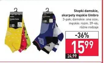 Stokrotka Stopki damskie, skarpety męskie Umbro 3-pak oferta