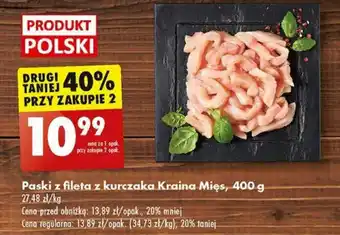 Biedronka Paski z fileta z kurczaka Kraina Mięs 400 g oferta
