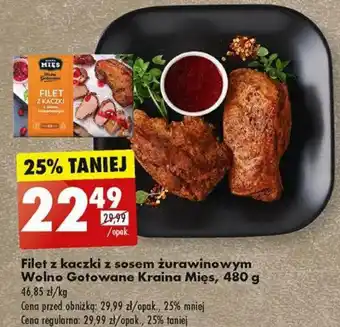 Biedronka Filet z kaczki z sosem żurawinowym Wolno Gotowane Kraina Mięs 480 g oferta