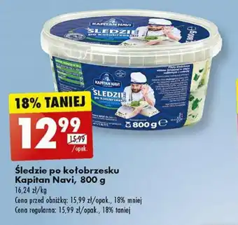 Biedronka Śśledzie po kołobrzesku Kapitan Navi 800 g oferta