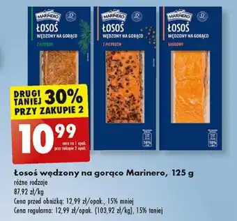Biedronka Łosoś wędzony na gorąco Marinero 125 g oferta