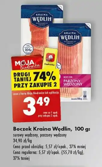 Biedronka Boczek Kraina Wędlin 100 g oferta
