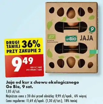 Biedronka Jaja od kur z chowu ekologicznego Go Bio 9 szt. oferta