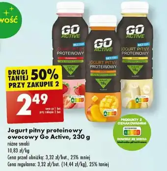 Biedronka Jogurt pitny proteinowy owocowy Go Active 230 g oferta