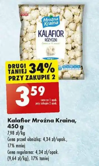 Biedronka Kalafior Mroźna Kraina 450 g oferta