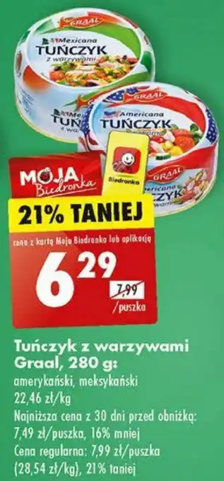 Tuńczyk z warzywami Graal 280 g
